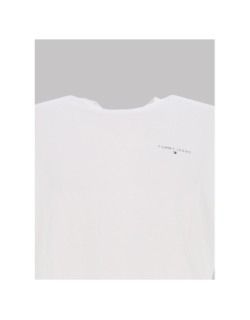 T-shirt slim linear logo blanc homme - Tommy Jeans