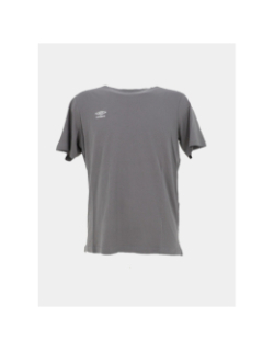 T-shirt uni logo brodé gris homme - Umbro