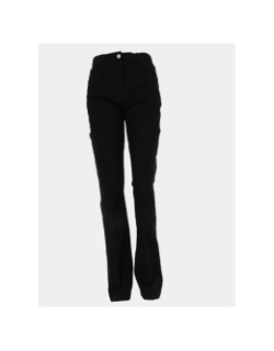 Pantalon droit cargo label noir femme - Calvin Klein Jeans