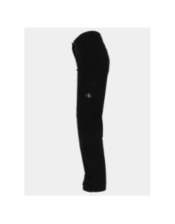 Pantalon droit cargo label noir femme - Calvin Klein Jeans