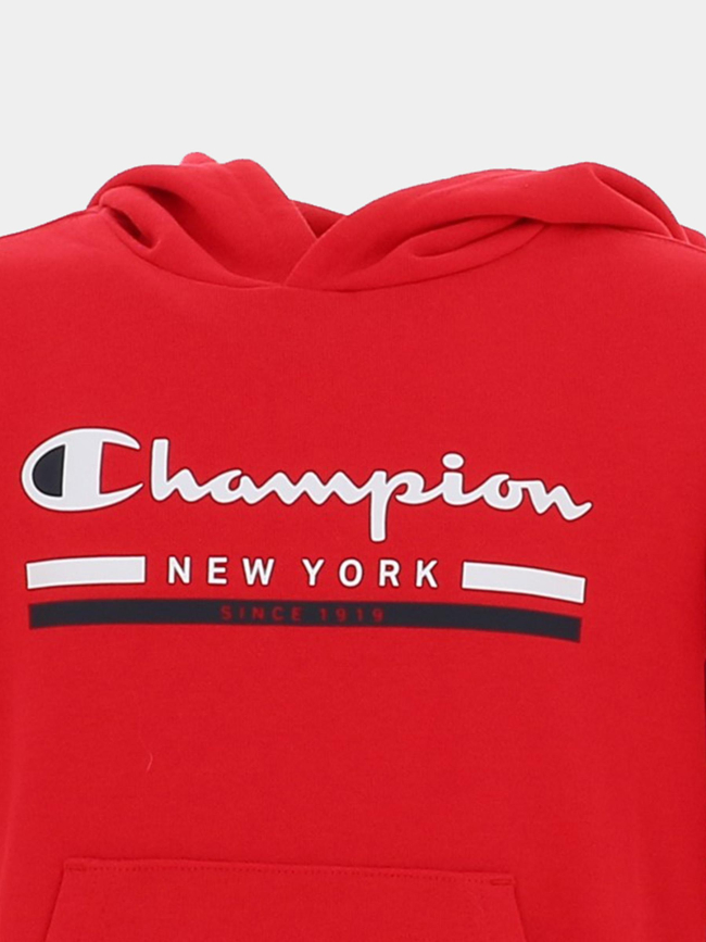 Sweat à capuche logo rouge enfant - Champion