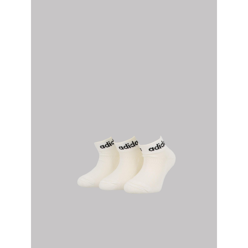 Pack 3 paires de chaussettes lin ankle blanc enfant - Adidas