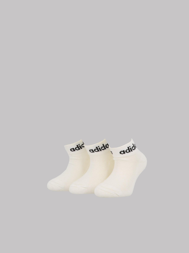 Pack 3 paires de chaussettes lin ankle blanc enfant - Adidas