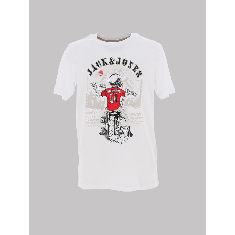 T-shirt skull rock blanc enfant - Jack & Jones