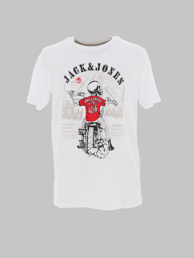 T-shirt skull rock blanc enfant - Jack & Jones