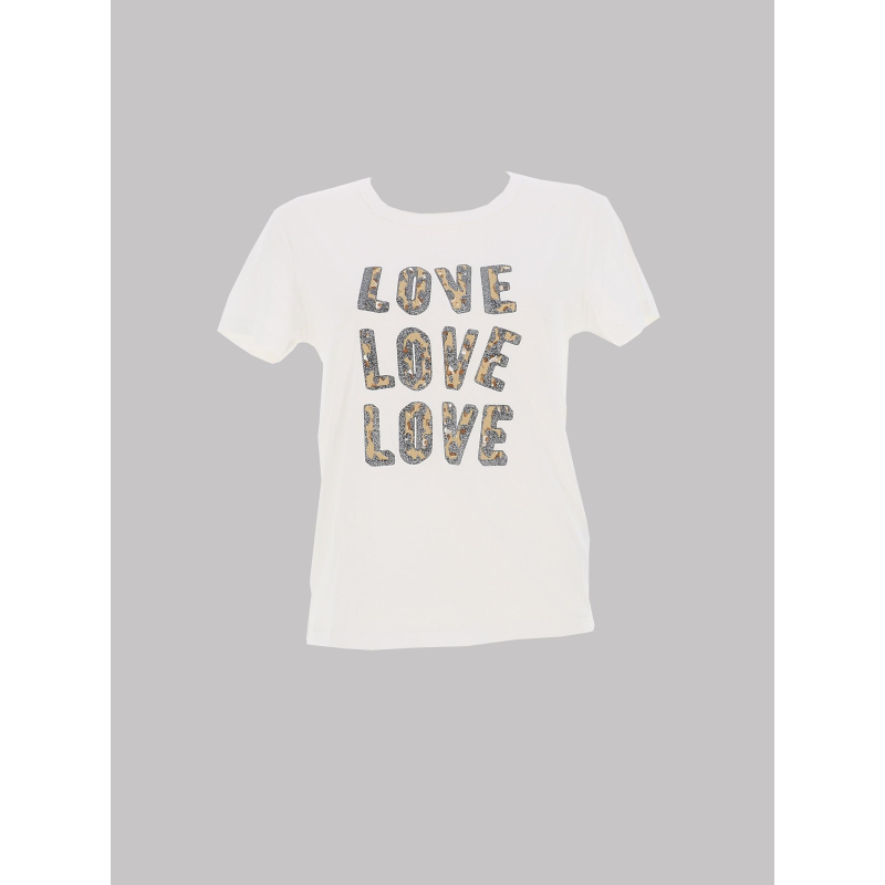 T-shirt michigan imprimé love blanc femme - Jacqueline De Yong