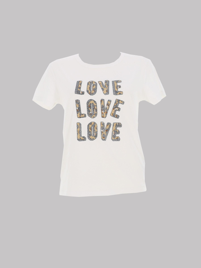 T-shirt michigan imprimé love blanc femme - Jacqueline De Yong