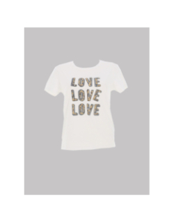 T-shirt michigan imprimé love blanc femme - Jacqueline De Yong