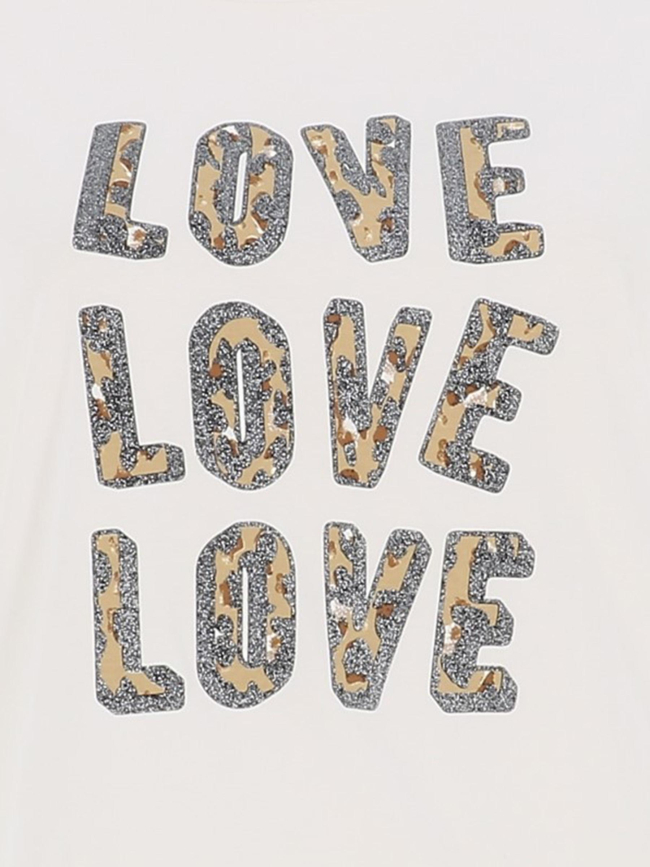 T-shirt michigan imprimé love blanc femme - JDY