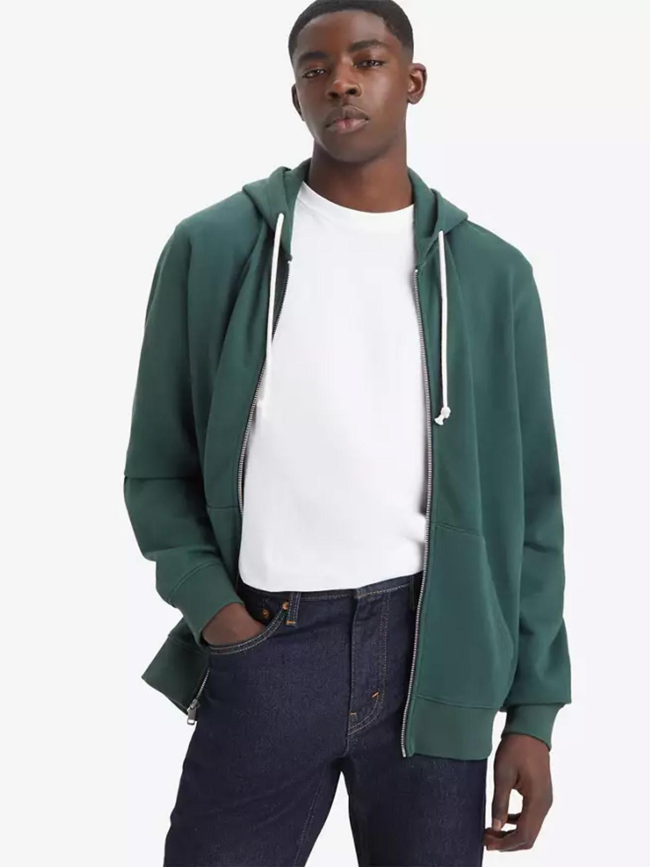 Sweat zippé à capuche original vert homme - Levi's