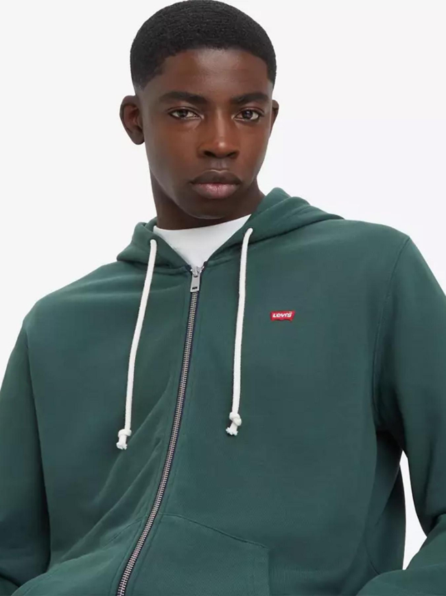 Sweat zippé à capuche original vert homme - Levi's