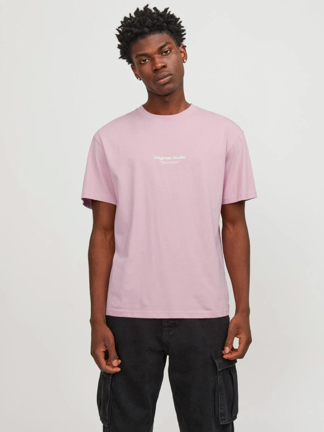 T-shirt imprimé originals studio rose homme - Jack & Jones