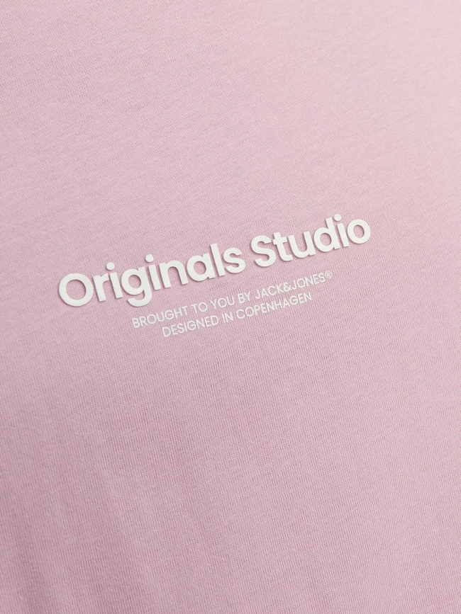 T-shirt imprimé originals studio rose homme - Jack & Jones