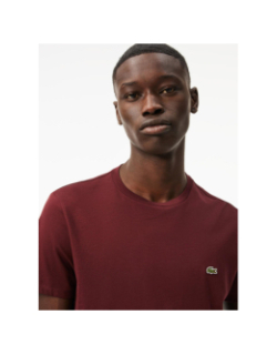 T-shirt regular fit uni logo bordeaux homme - Lacoste