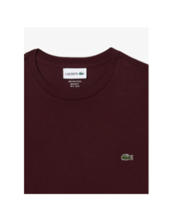 T-shirt regular fit uni logo bordeaux homme - Lacoste