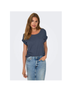 T-shirt onlmoster bleu marine femme - Only