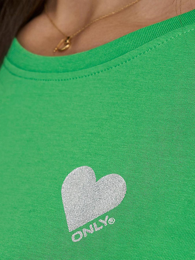 T-shirt kita life logo vert femme - Only