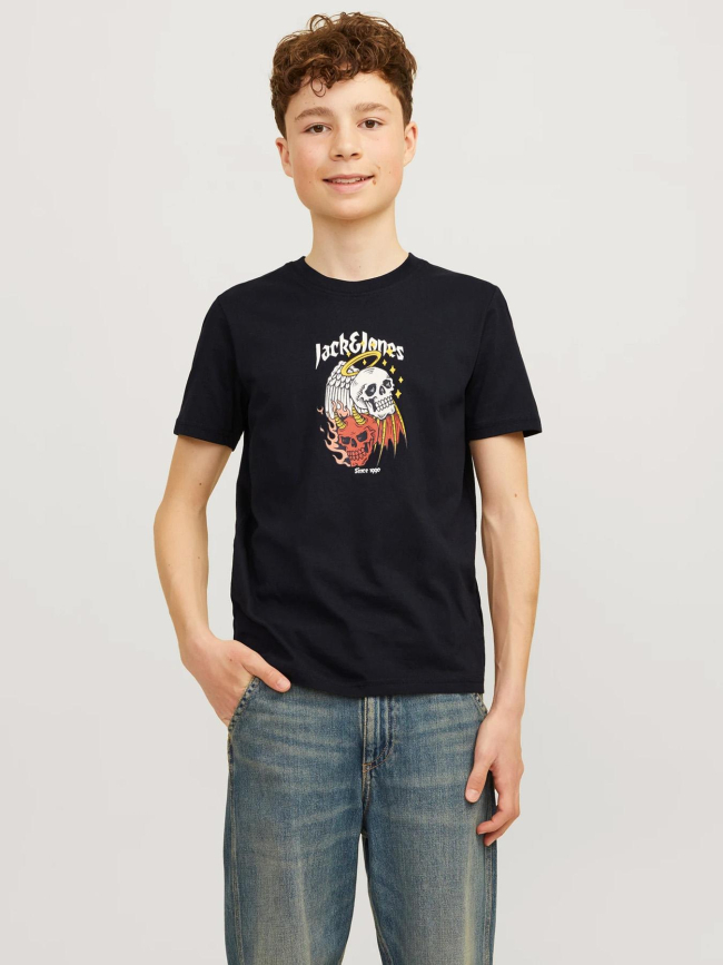 T-shirt joreseven noir garçon - Jack & Jones