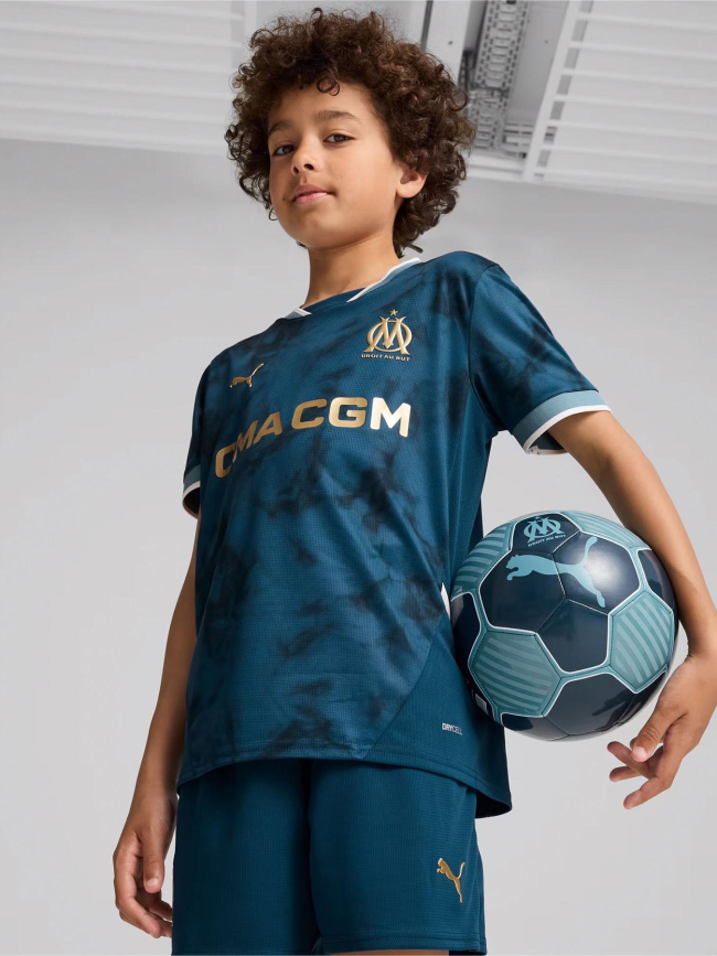 Maillot de football OM extérieur 24/25 bleu enfant - Puma