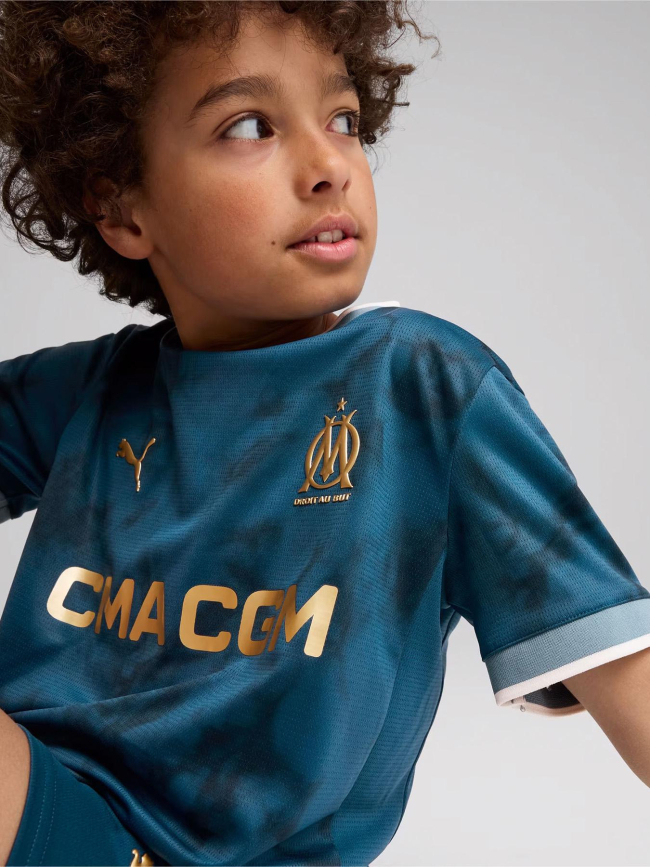 Maillot de football OM extérieur 24/25 bleu enfant - Puma