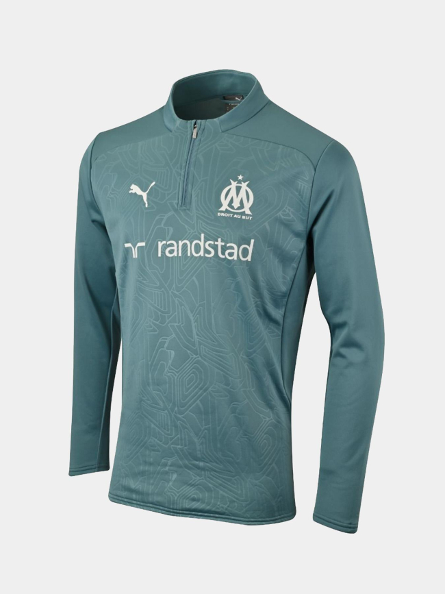 Sweat de football OM 24 25 training 1 4 zip bleu enfant Puma wimod