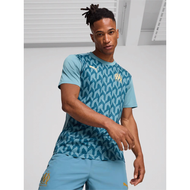 Maillot de football OM pré match 24/25 turquoise homme - Puma