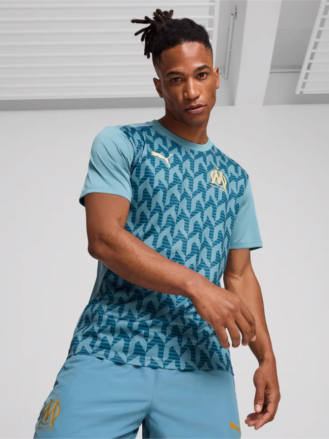 Maillot de football OM pré match 24/25 turquoise homme - Puma