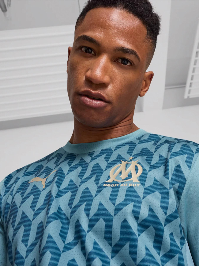 Maillot de football OM pré match 24/25 turquoise homme - Puma