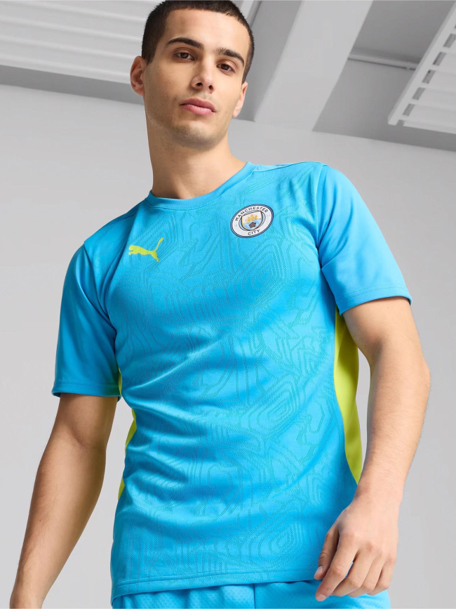 Maillot d entrainement football mcfc trg bleu adulte Puma wimod