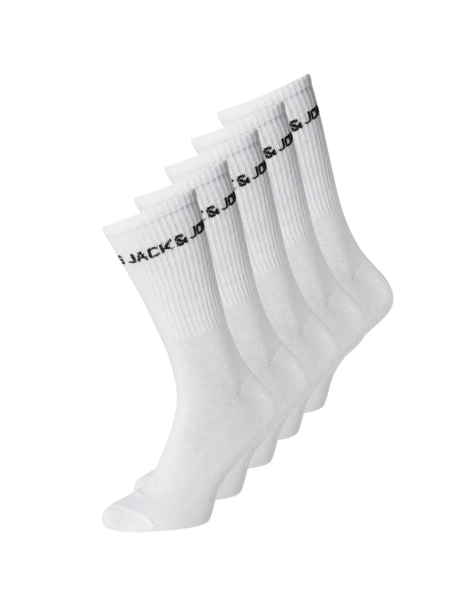 Pack de 5 chausettes basic logo blanc - Jack & Jones