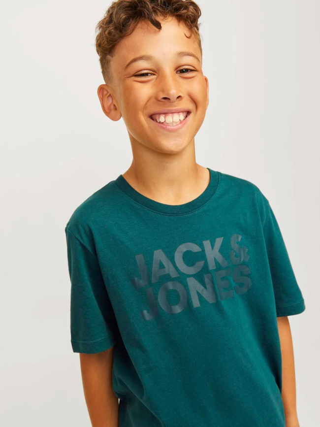 T-shirt corp logo vert garçon - Jack & Jones