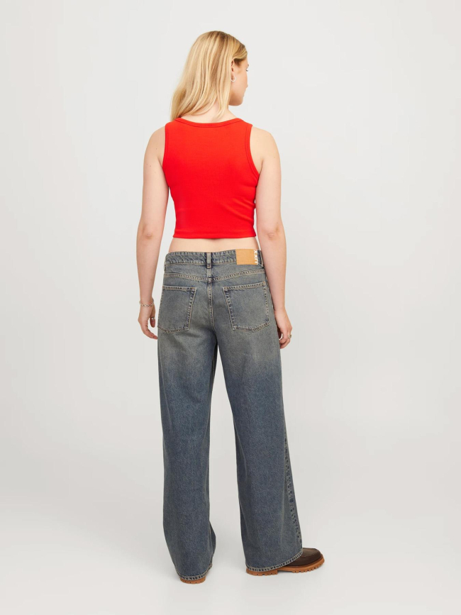 Débardeur crop côtelé fallon rouge femme - JJXX