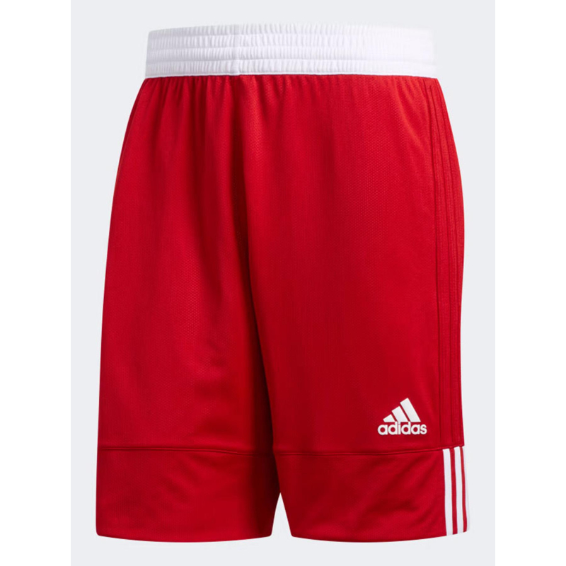 Short de basketball reversible rouge blanc enfant - Adidas