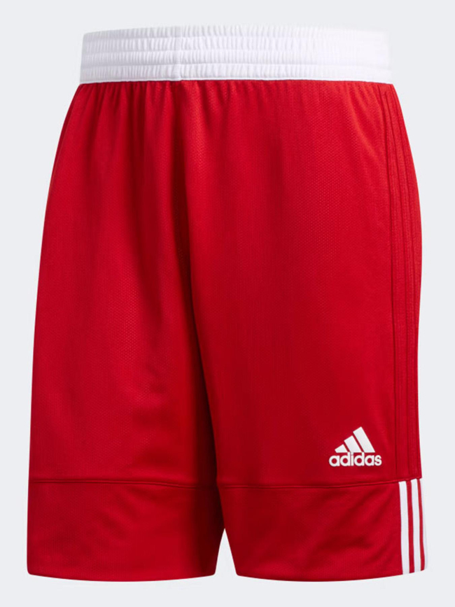 Short de basketball reversible rouge blanc enfant - Adidas