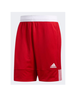 Short de basketball reversible rouge blanc enfant - Adidas