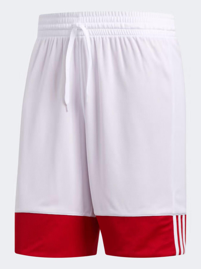 Short de basketball reversible rouge blanc enfant - Adidas