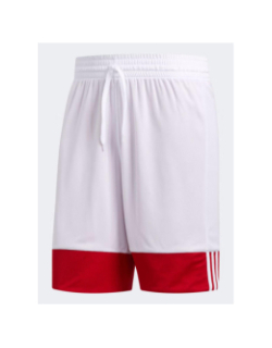 Short de basketball reversible rouge blanc enfant - Adidas