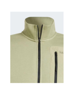 Sweat col zippé vert homme - Adidas