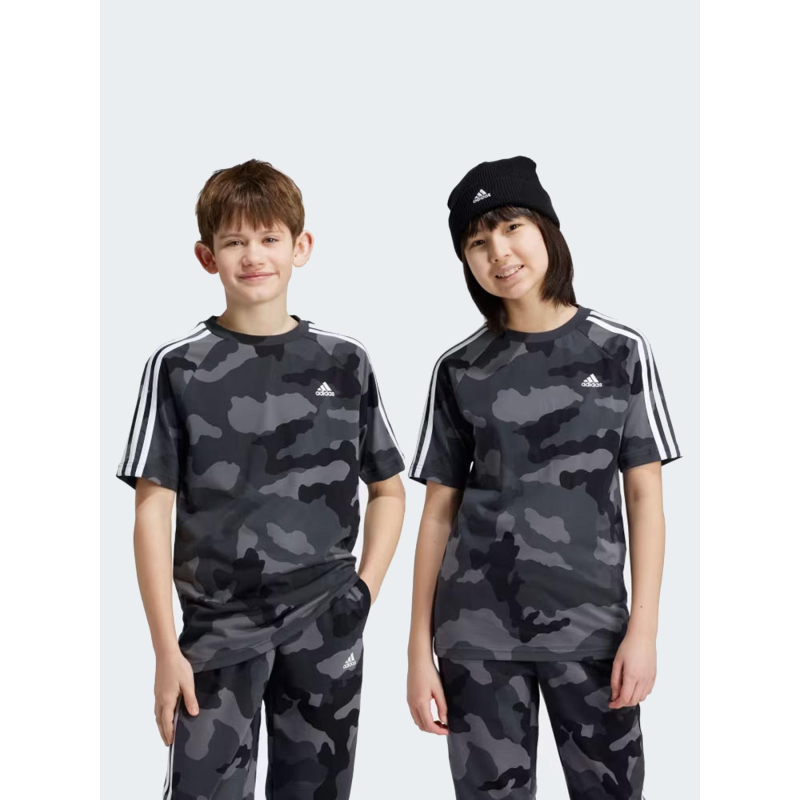 T-shirt imprimé camouflage gris enfant - Adidas