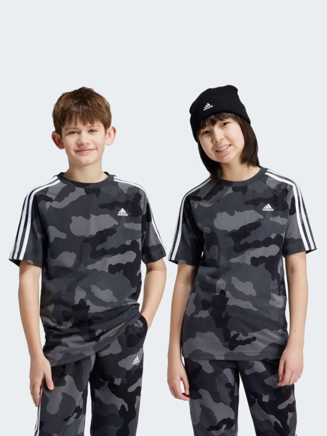 T-shirt imprimé camouflage gris enfant - Adidas