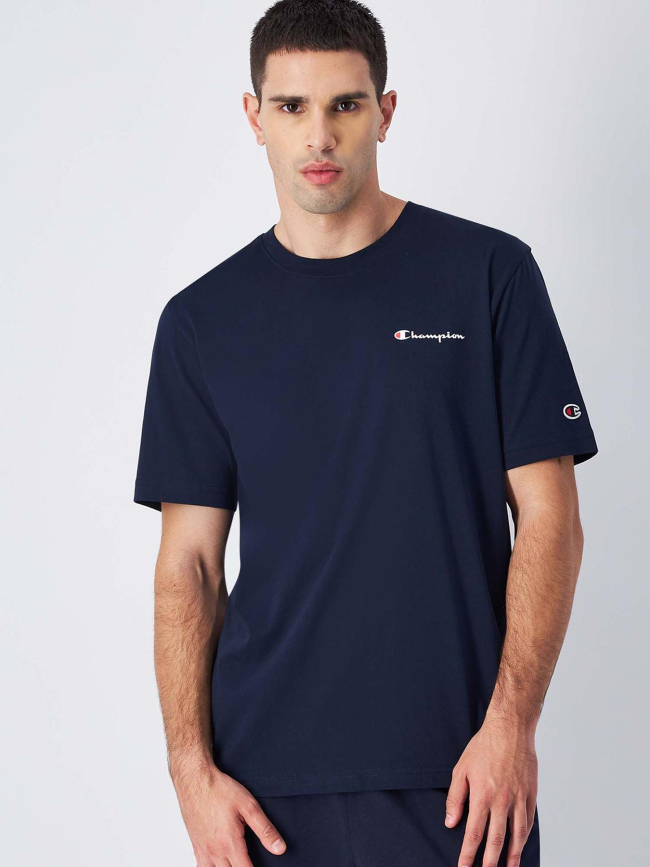T-shirt crewneck petit logo bleu marine homme - Champion