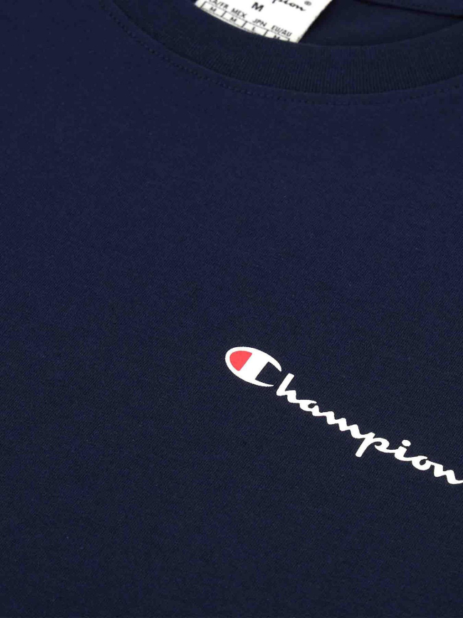 T-shirt crewneck petit logo bleu marine homme - Champion