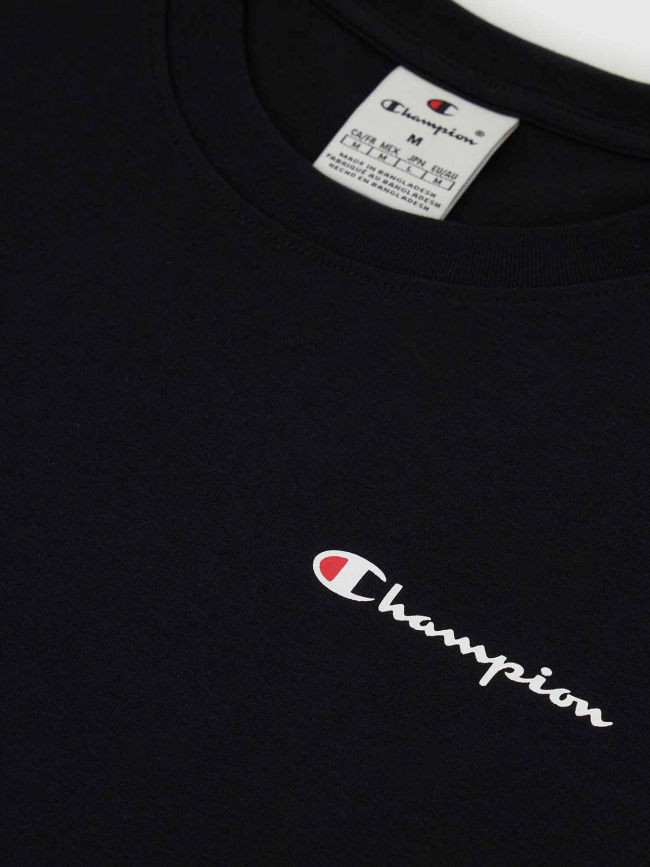 T-shirt crewneck petit logo noir homme - Champion