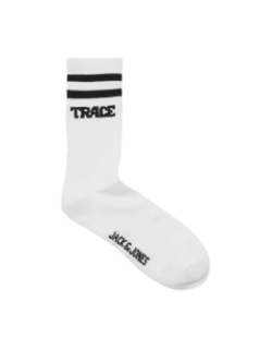 Pack de 3 paires de chaussettes jactrace tennis blanc homme - Jack & Jones