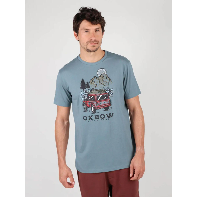 T-shirt graphique treck vert homme - Oxbow