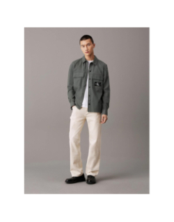 Chemise cargo overshirt gris homme - Calvin Klein Jeans