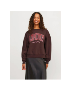 Sweat court merle relax bordeaux femme - JJXX