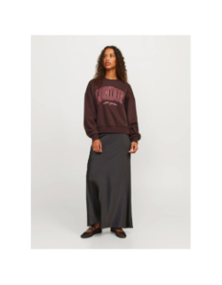 Sweat court merle relax bordeaux femme - JJXX