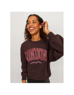 Sweat court merle relax bordeaux femme - JJXX