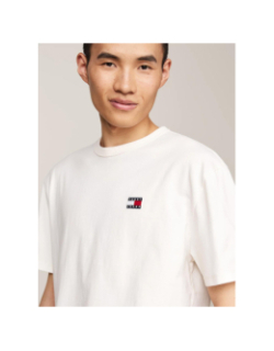 T-shirt regular uni badge écru homme - Tommy Jeans